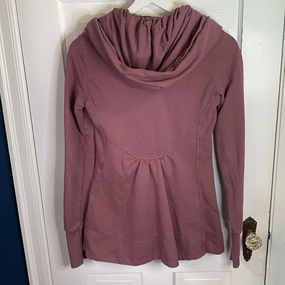Prairie Underground Mauve Mid-Victorian Hoodie Terry Front-Zip Jacket Sz S - Picture 9 of 10